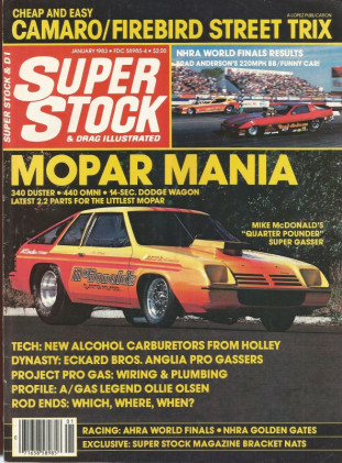 SUPER STOCK 1983 JAN - OLLIE, ECKARD, GOLDEN GATE, HOT MOPARS + 2.2 